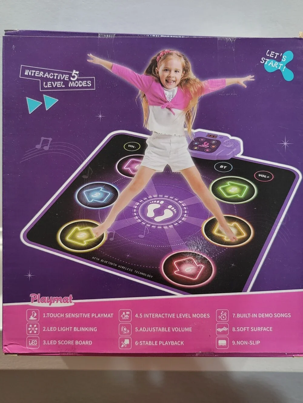 Dancing Challenge Interactive LED Dance Mat - Purple